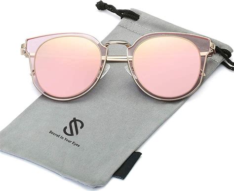 Amazon.com: Pink Mirrored Sunglasses For Women.